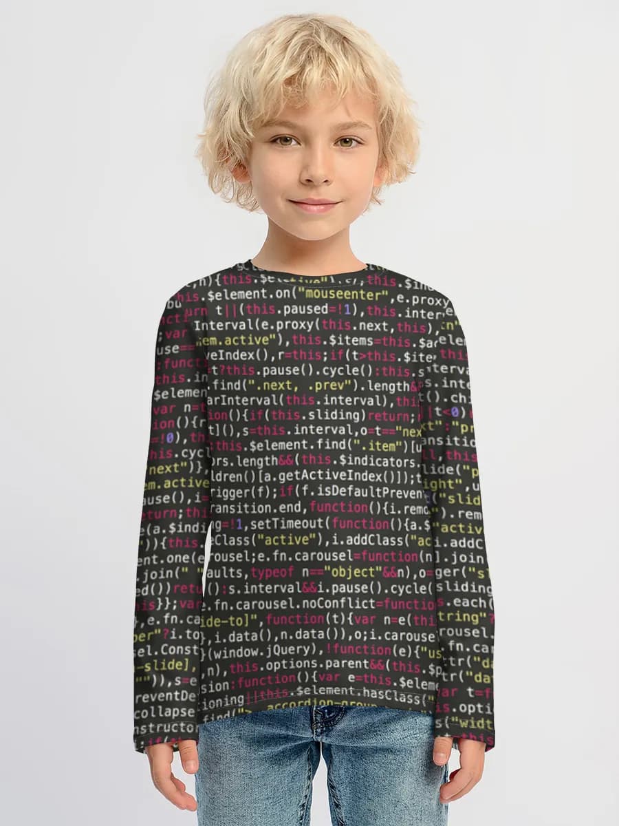Boys' cotton long sleeve shirt