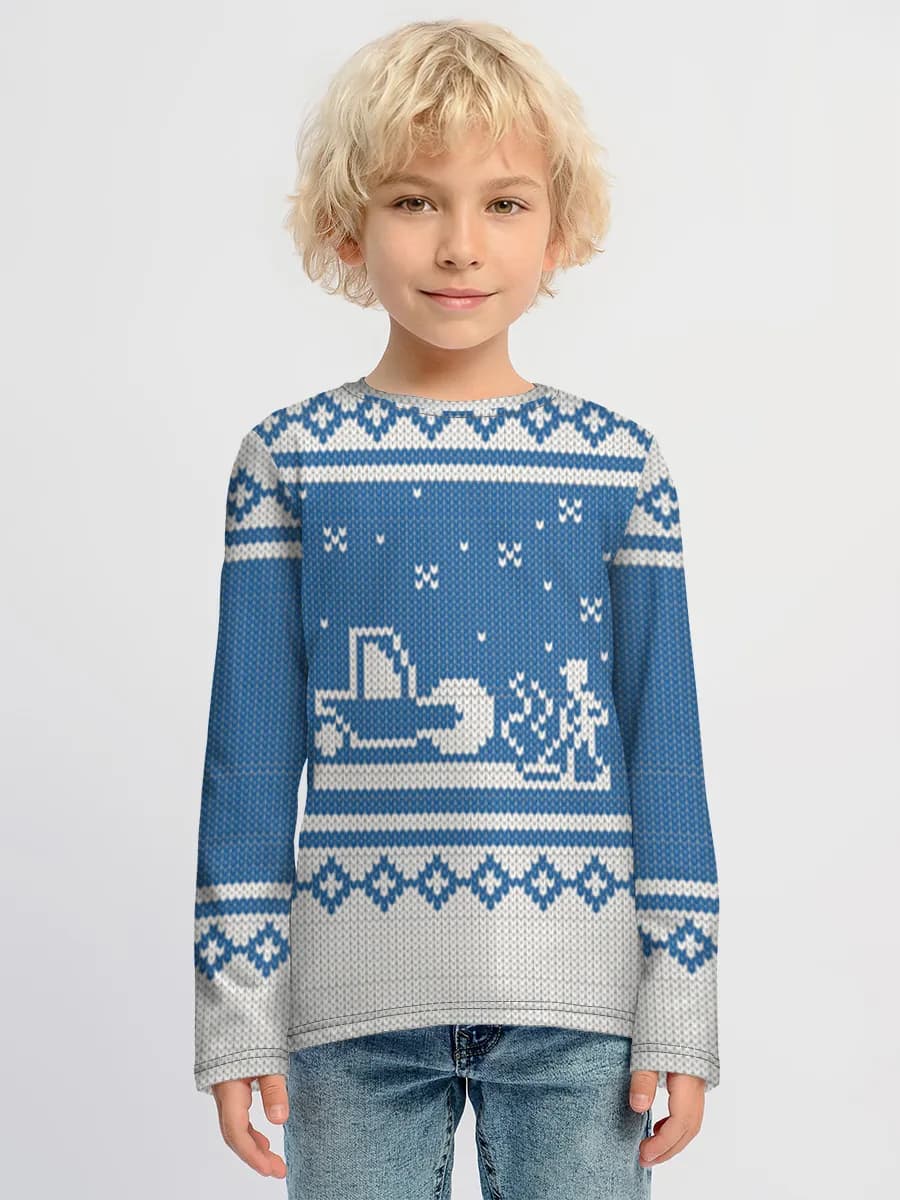 Boys' cotton long sleeve shirt
