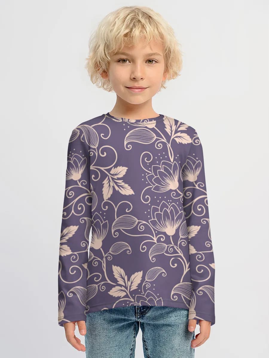 Boys' cotton long sleeve shirt