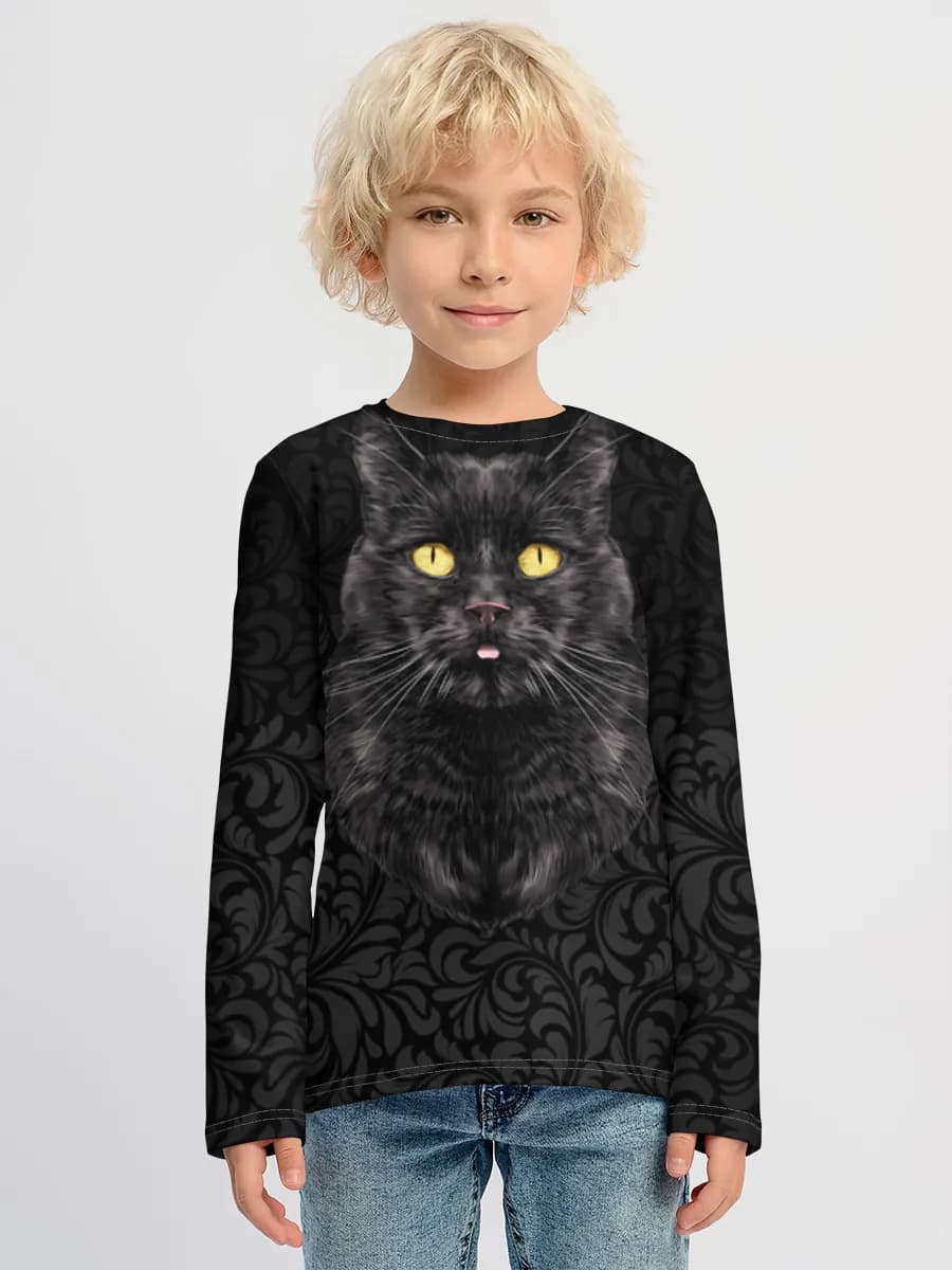 Baumwoll-Langarmshirt Jungen