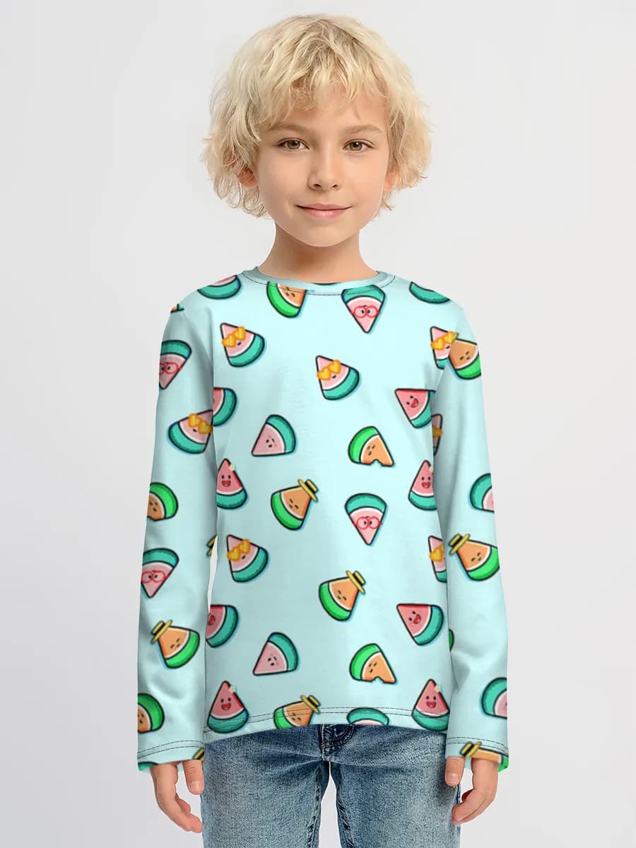 Boys' cotton long sleeve shirt