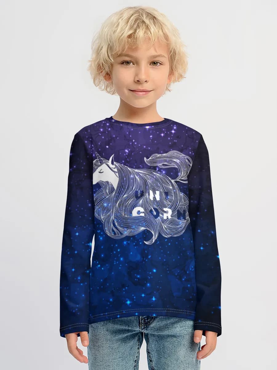 Baumwoll-Langarmshirt Jungen