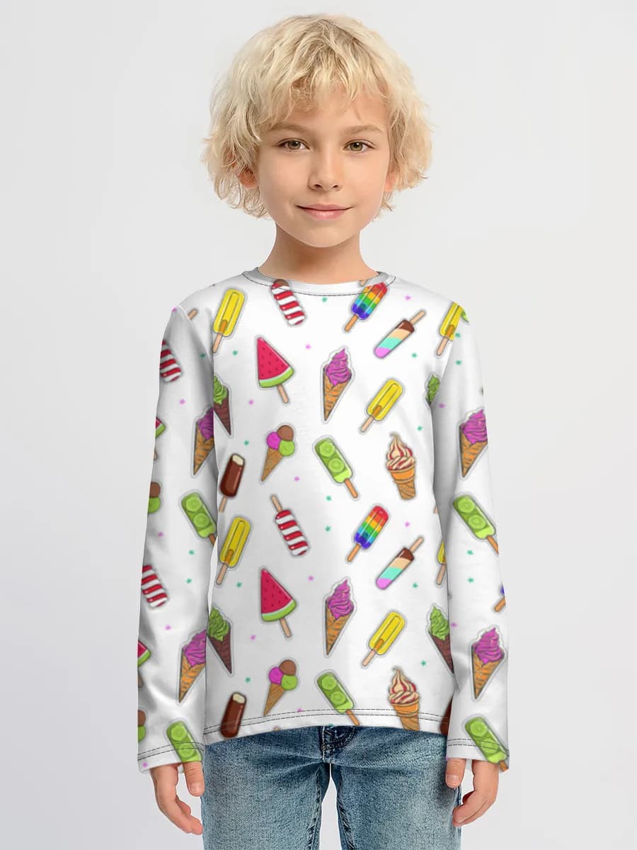 Baumwoll-Langarmshirt Jungen