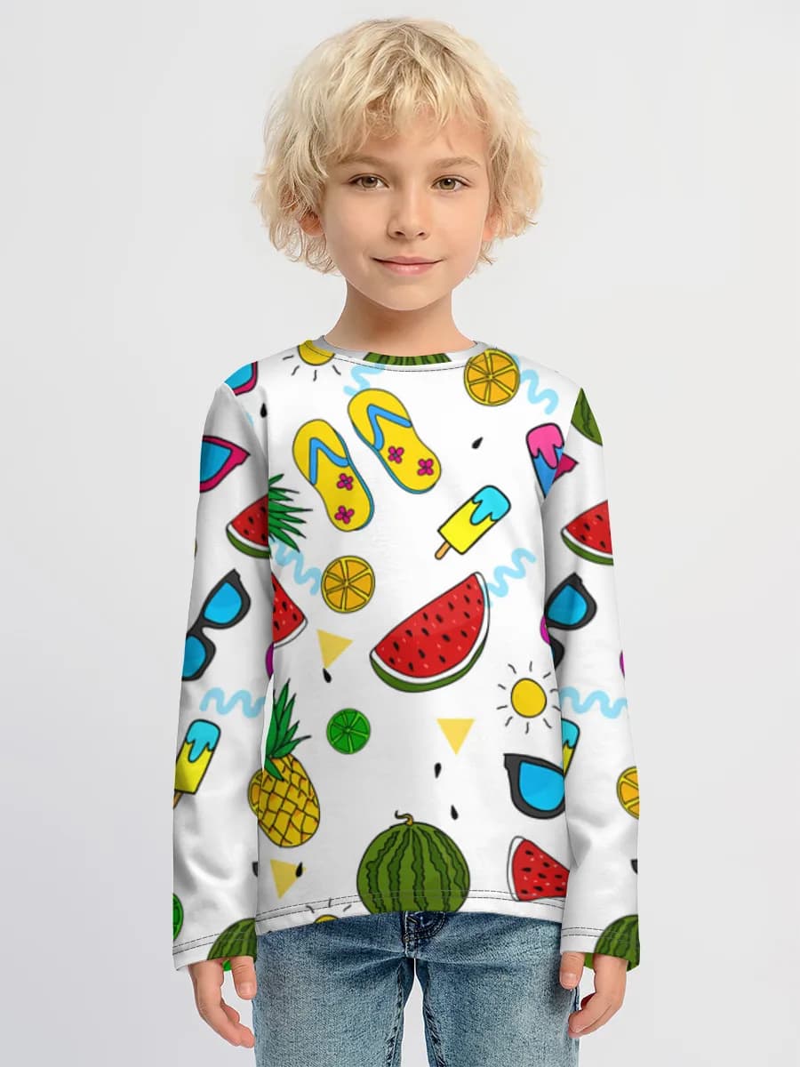 Boys' cotton long sleeve shirt