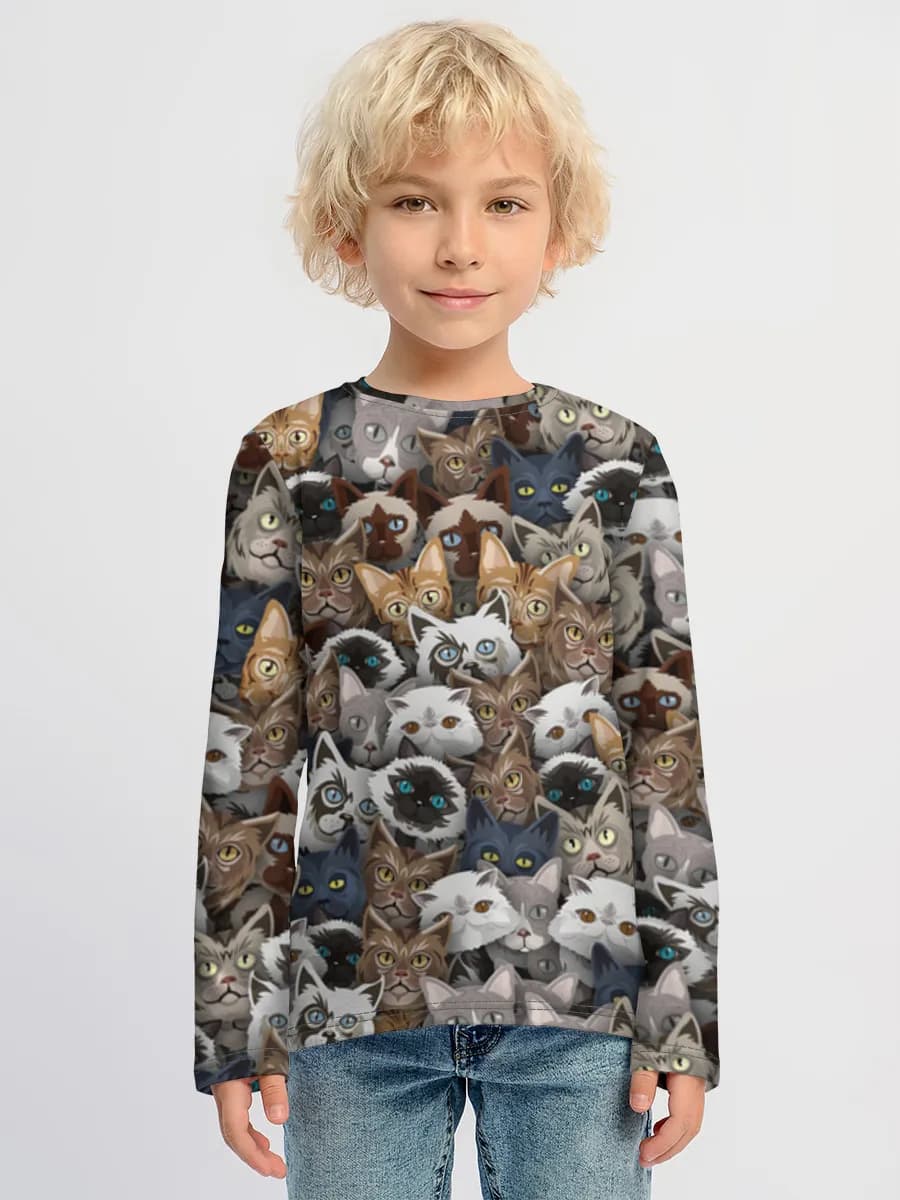 Boys' cotton long sleeve shirt