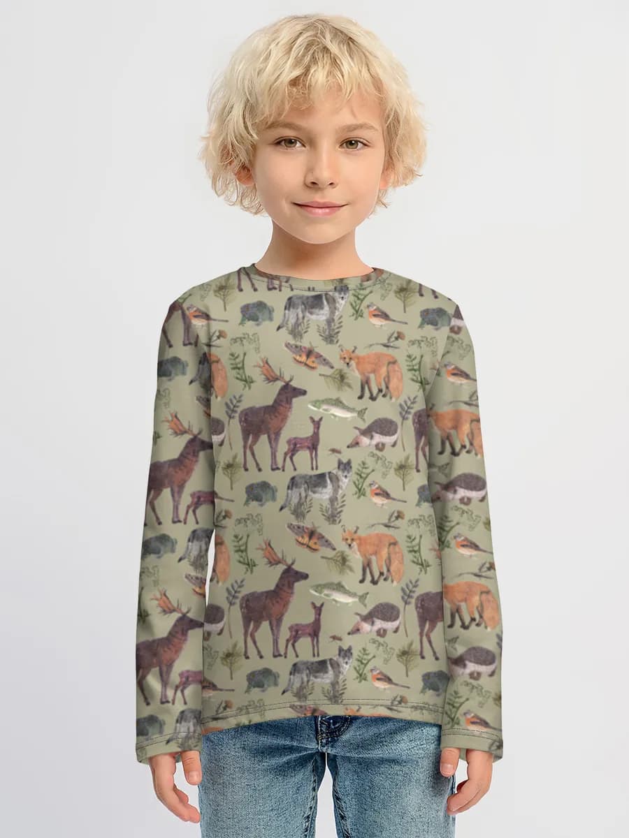 Boys' cotton long sleeve shirt