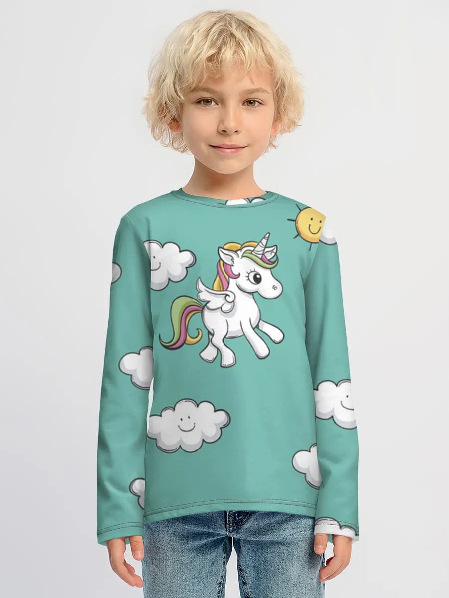 Baumwoll-Langarmshirt Jungen