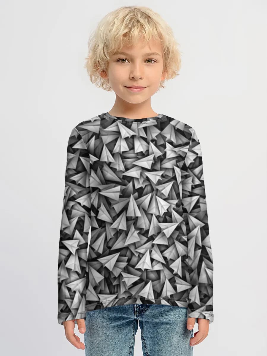 Boys' cotton long sleeve shirt