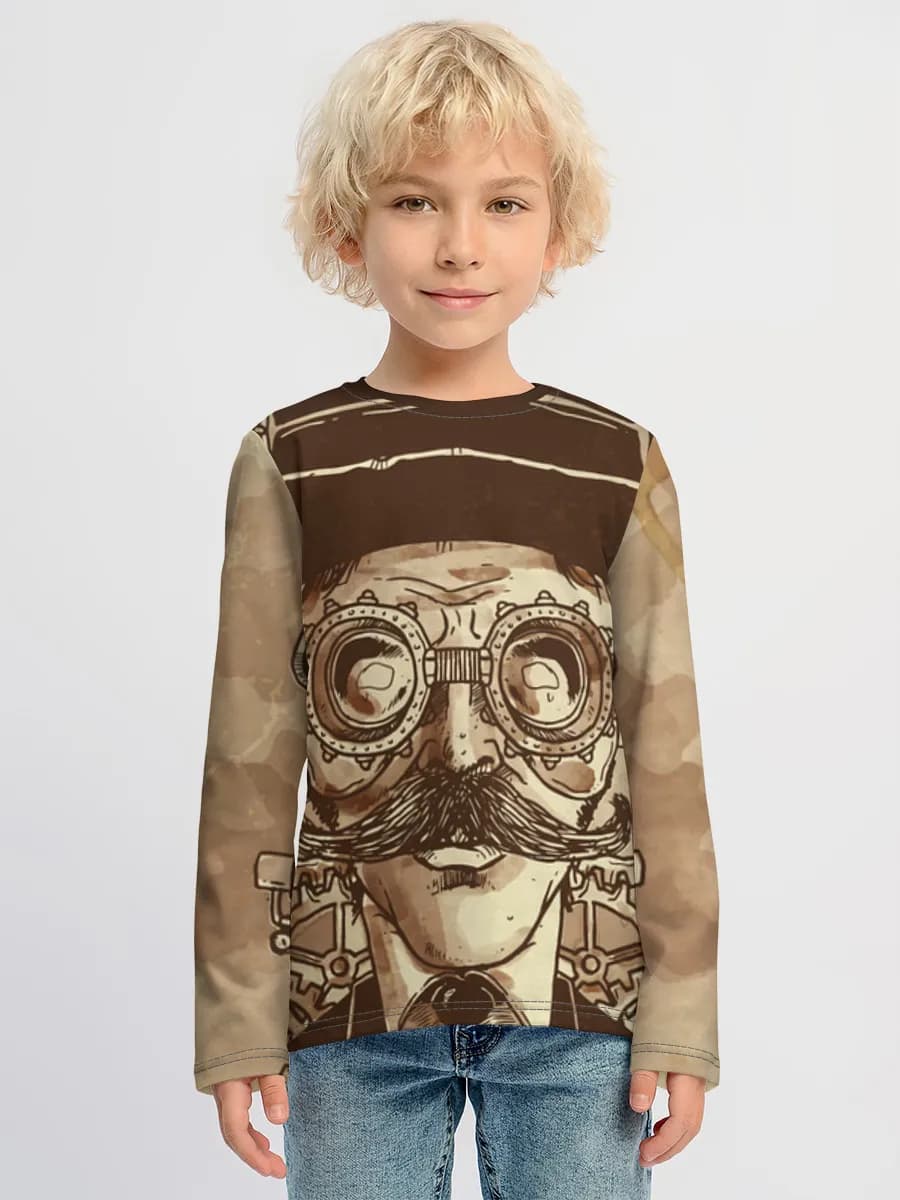 Boys' cotton long sleeve shirt