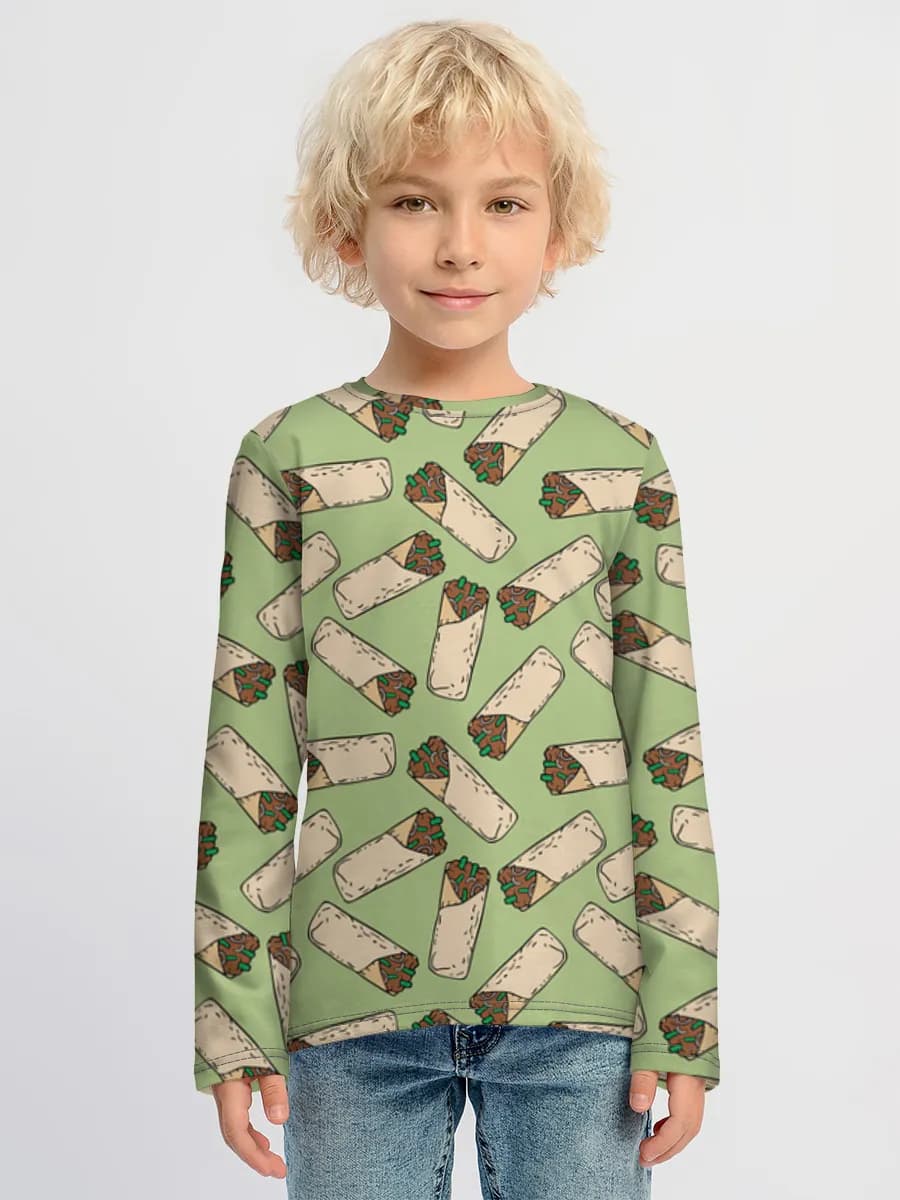 Baumwoll-Langarmshirt Jungen