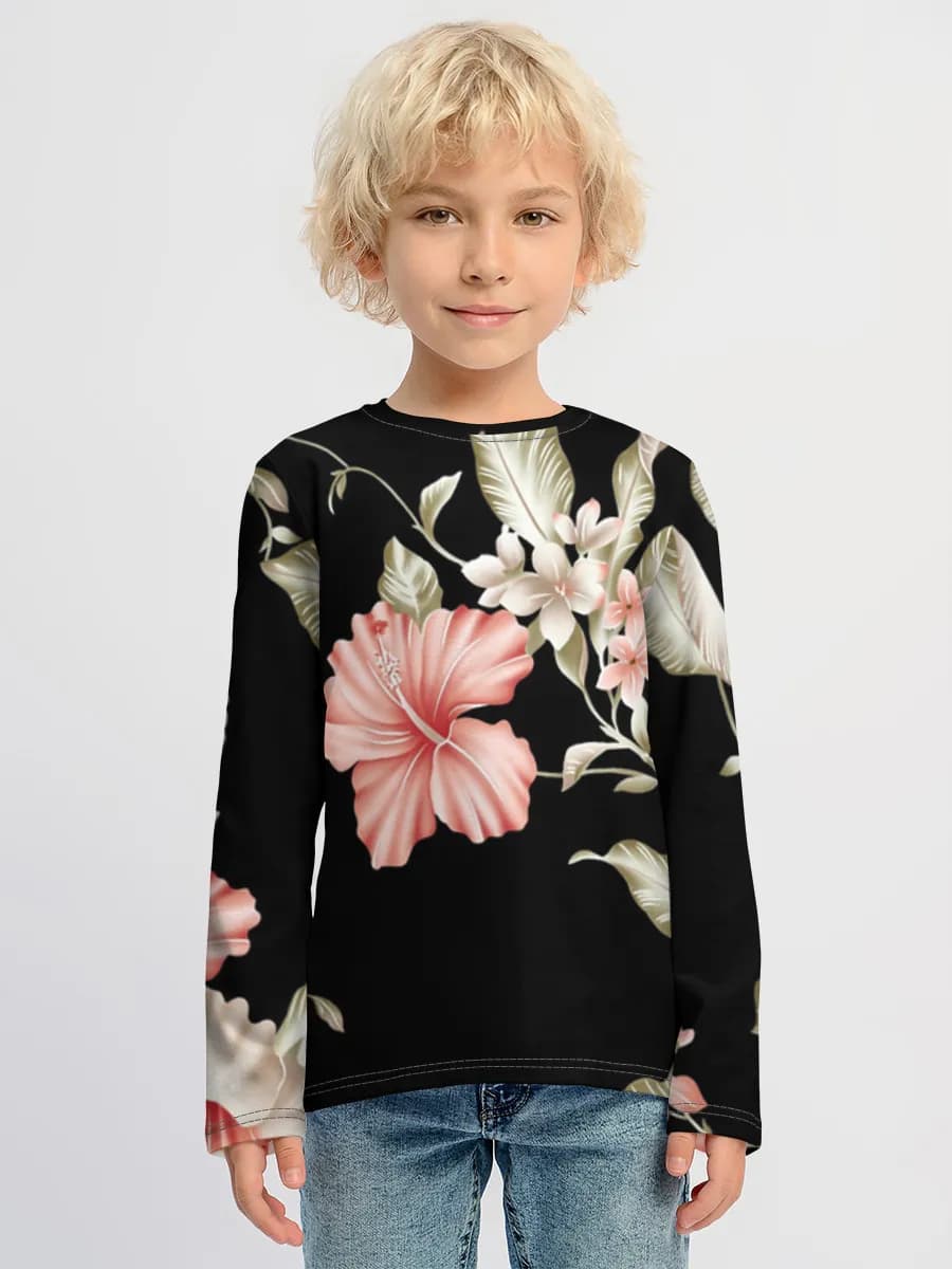Boys' cotton long sleeve shirt