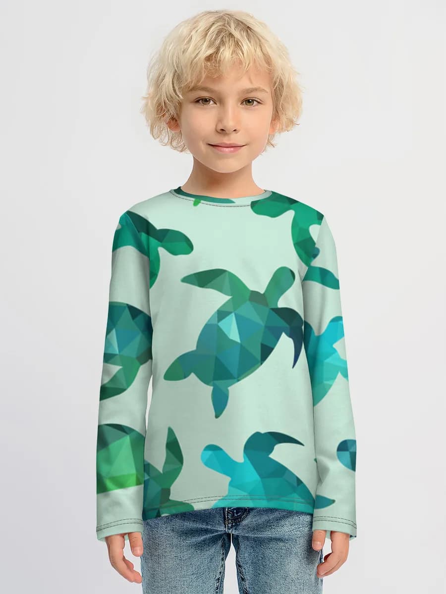 Baumwoll-Langarmshirt Jungen