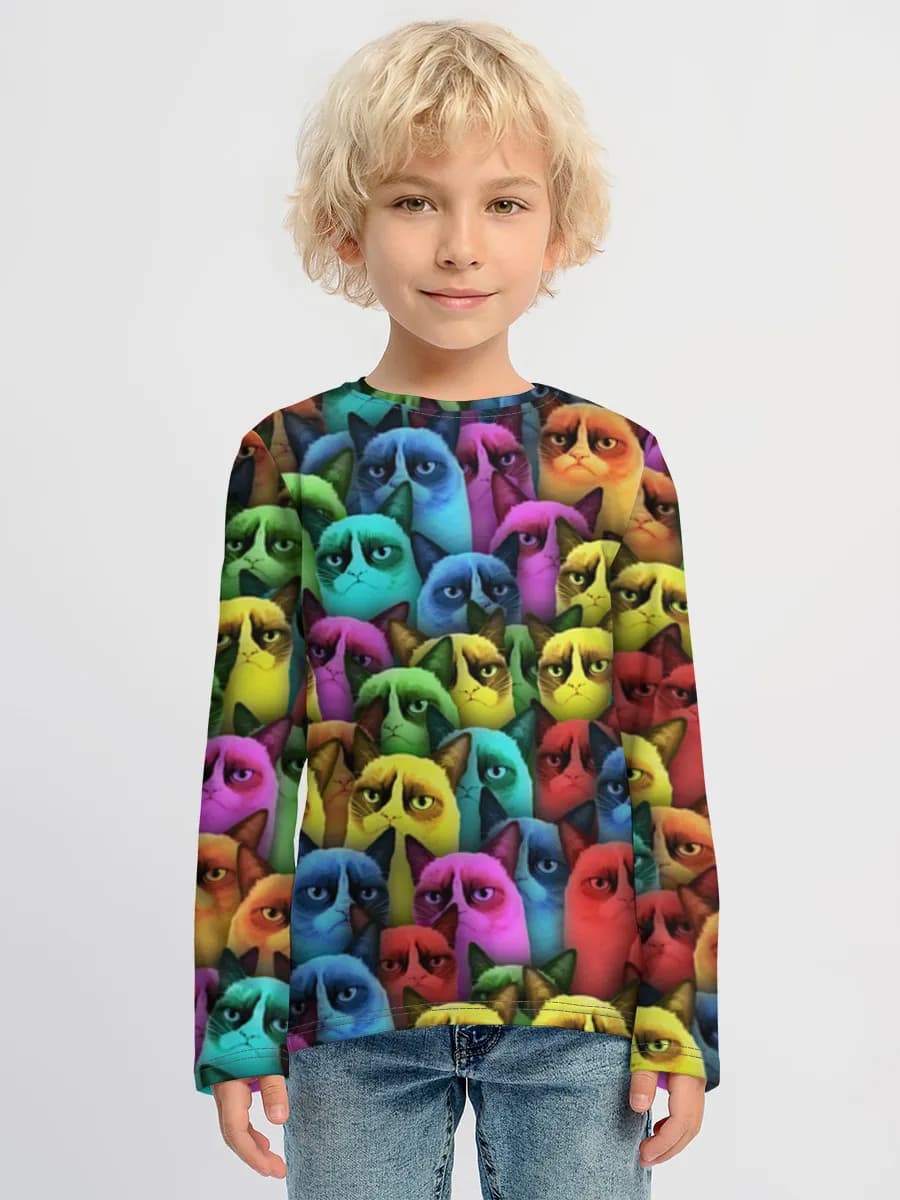 Baumwoll-Langarmshirt Jungen