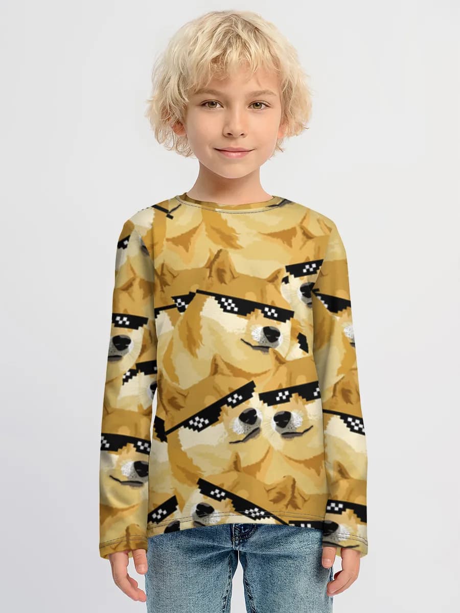 Boys' cotton long sleeve shirt