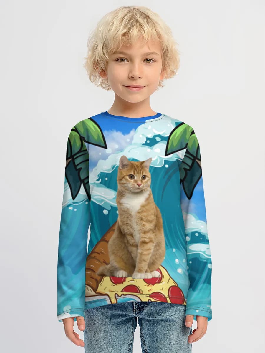 Boys' cotton long sleeve shirt