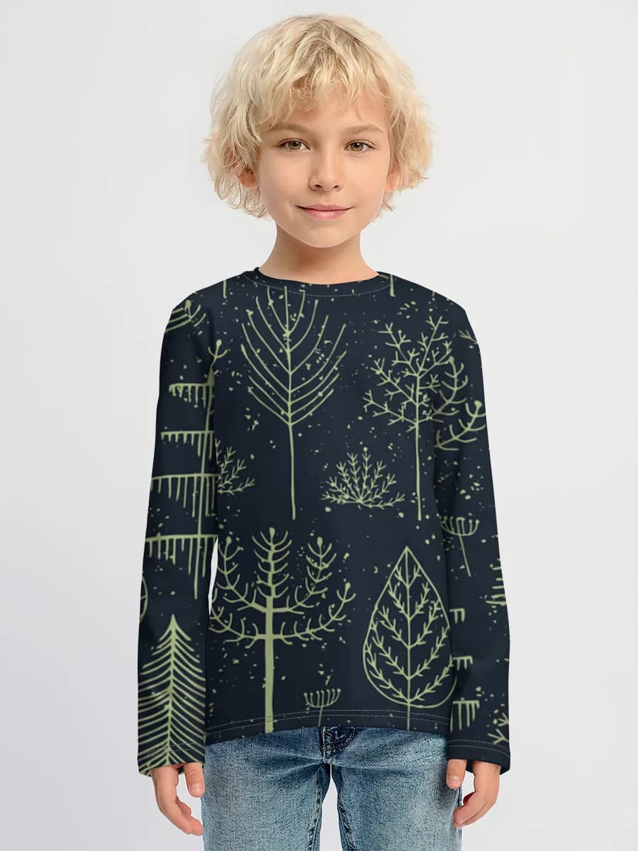 Boys' cotton long sleeve shirt