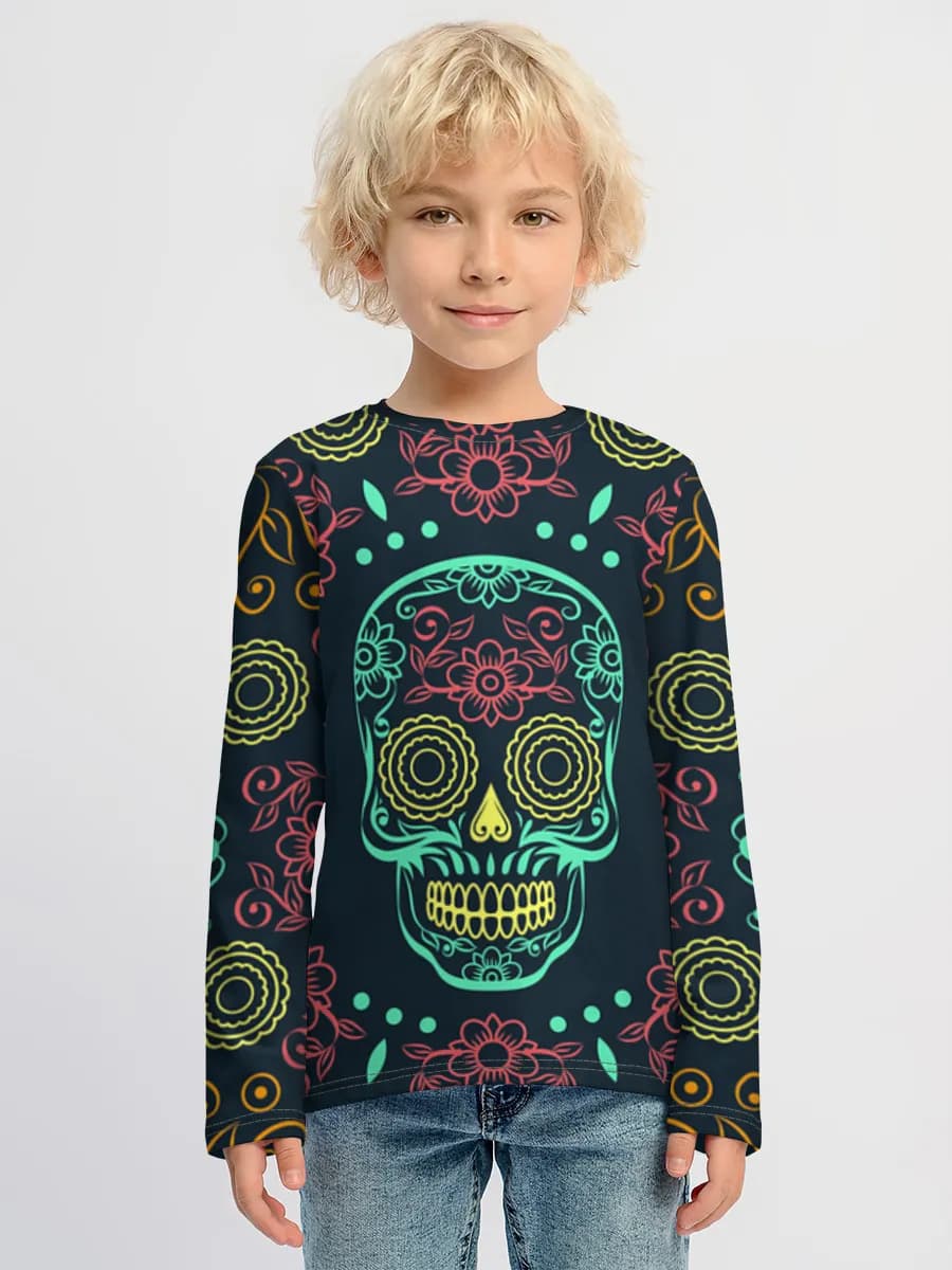 Baumwoll-Langarmshirt Jungen