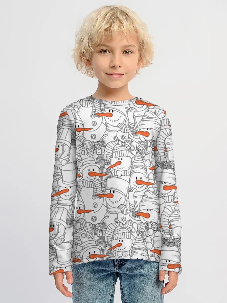 Baumwoll-Langarmshirt Jungen