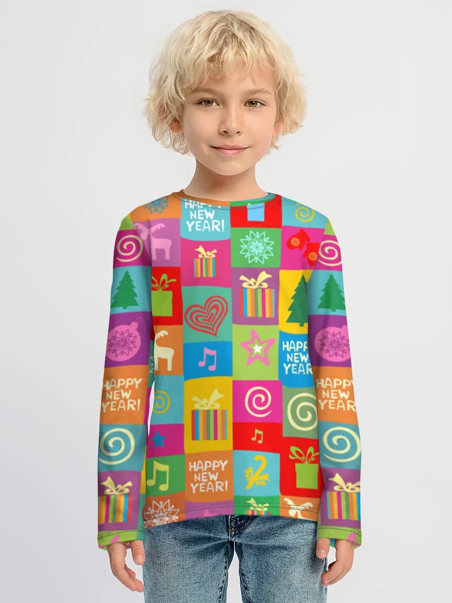Baumwoll-Langarmshirt Jungen