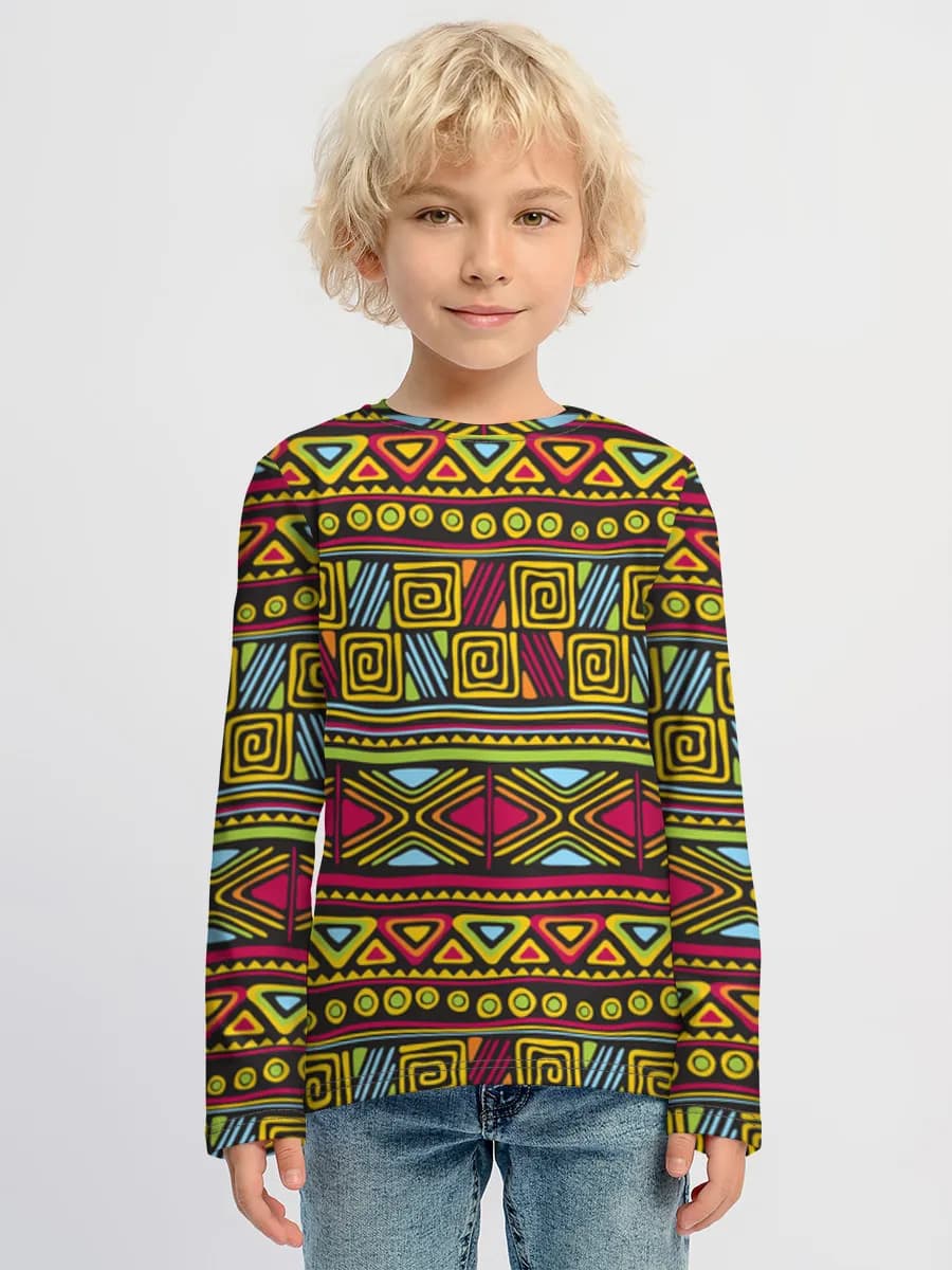 Boys' cotton long sleeve shirt