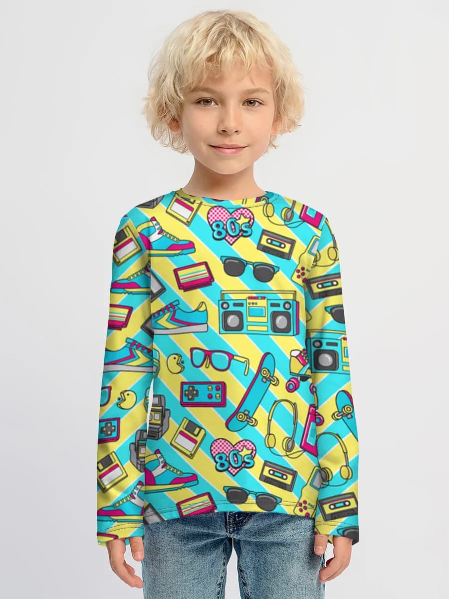 Boys' cotton long sleeve shirt