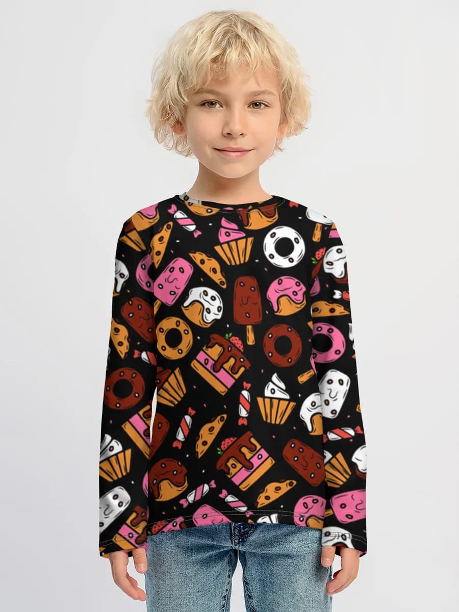 Camiseta Manga Larga de Algodón Niño