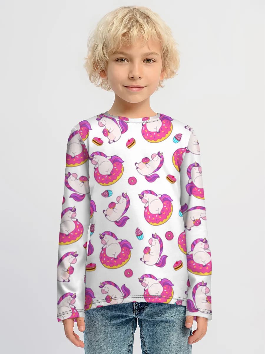 Baumwoll-Langarmshirt Jungen