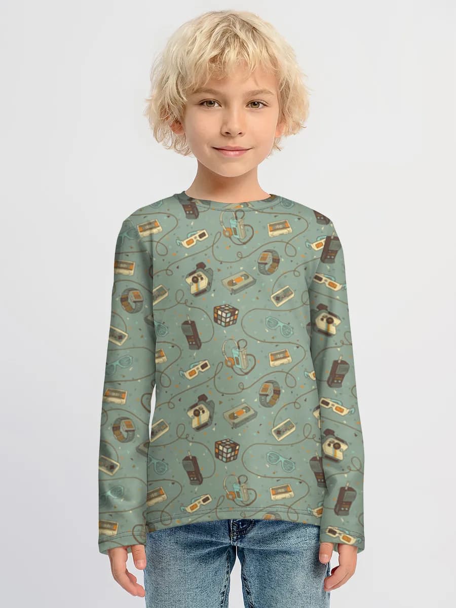 Boys' cotton long sleeve shirt