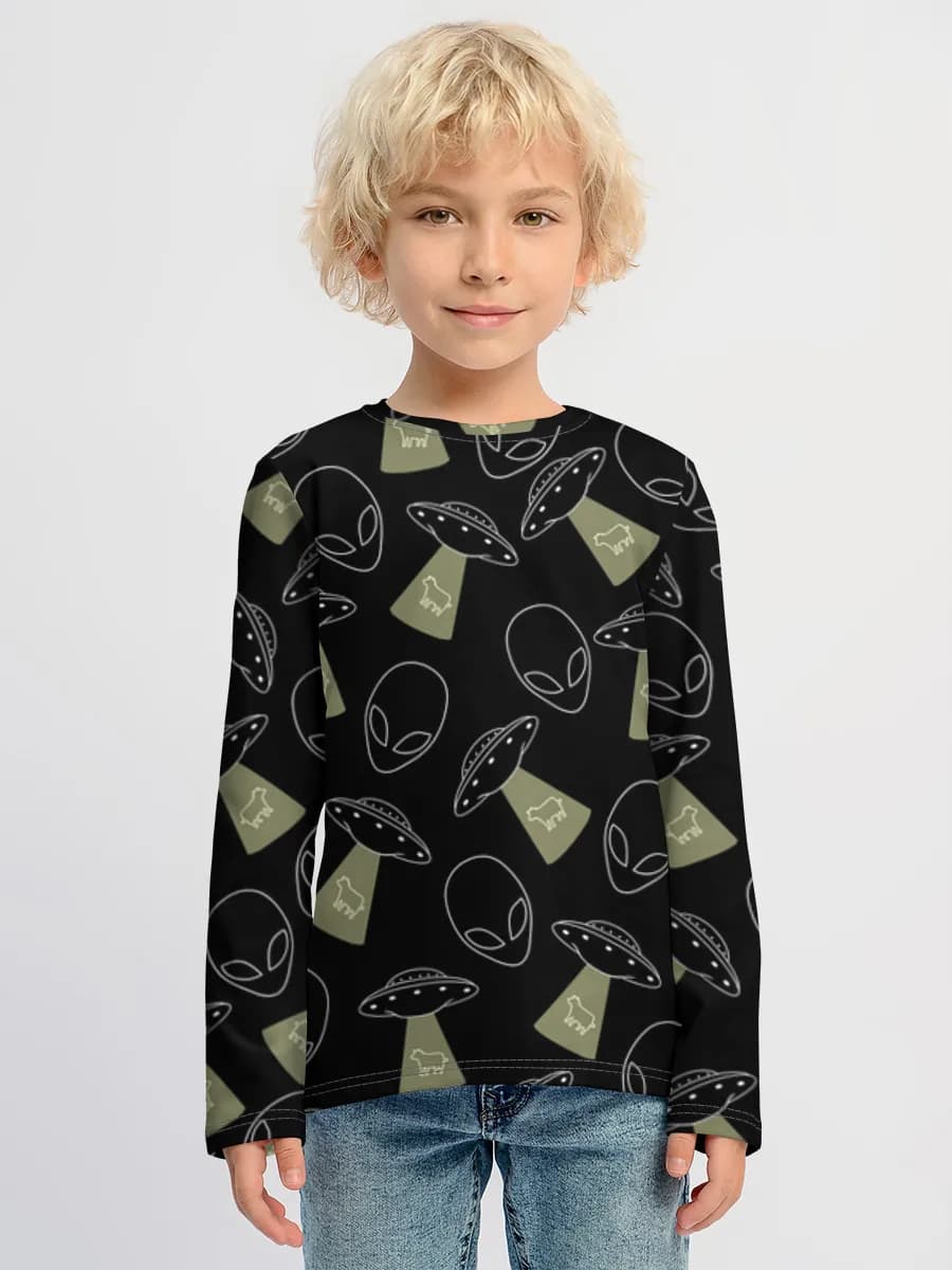 Baumwoll-Langarmshirt Jungen