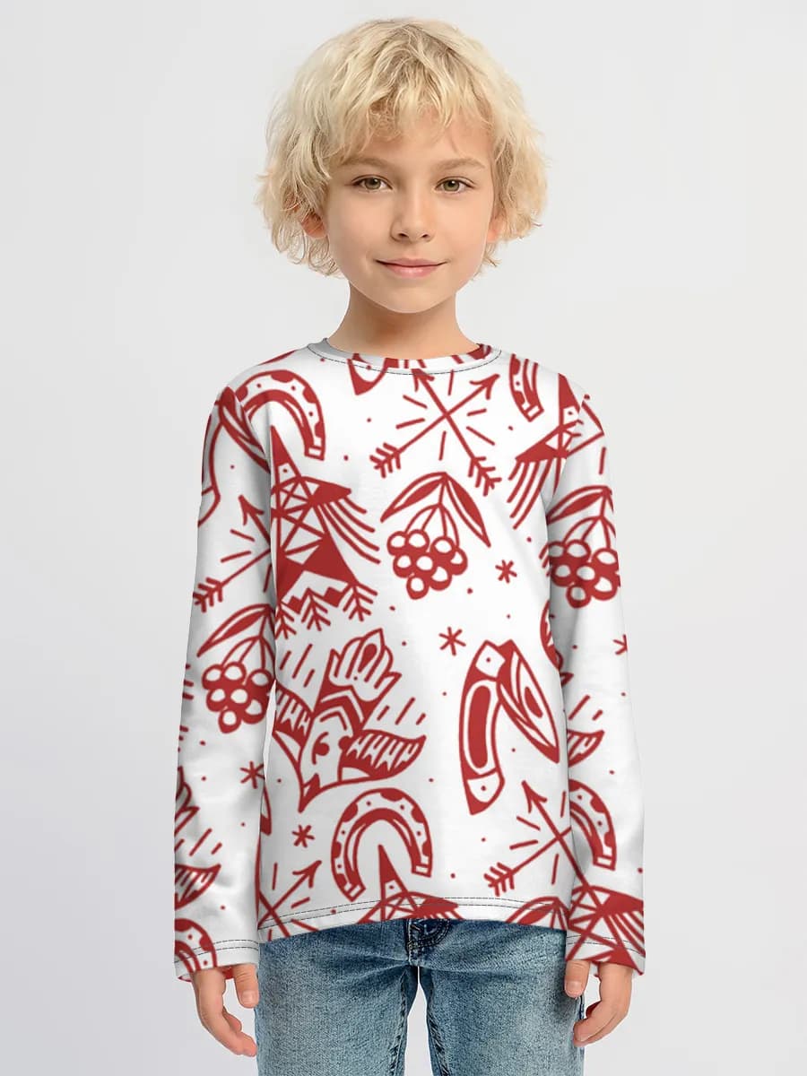Baumwoll-Langarmshirt Jungen
