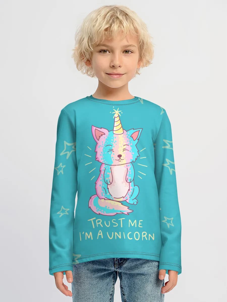 Baumwoll-Langarmshirt Jungen
