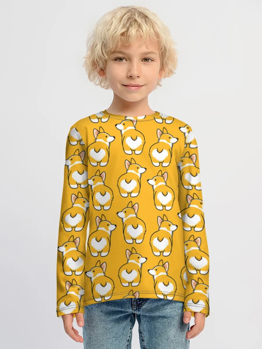 Boys' cotton long sleeve shirt