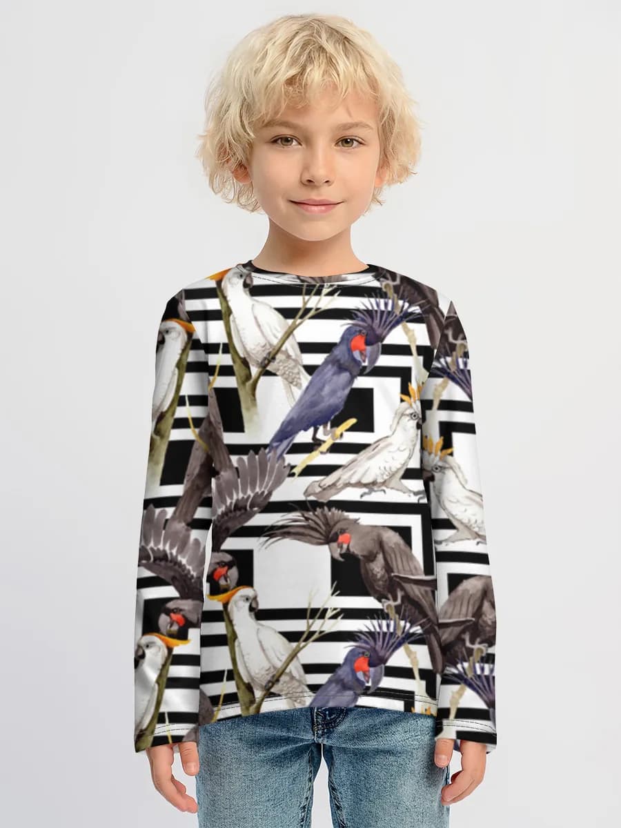 Boys' cotton long sleeve shirt