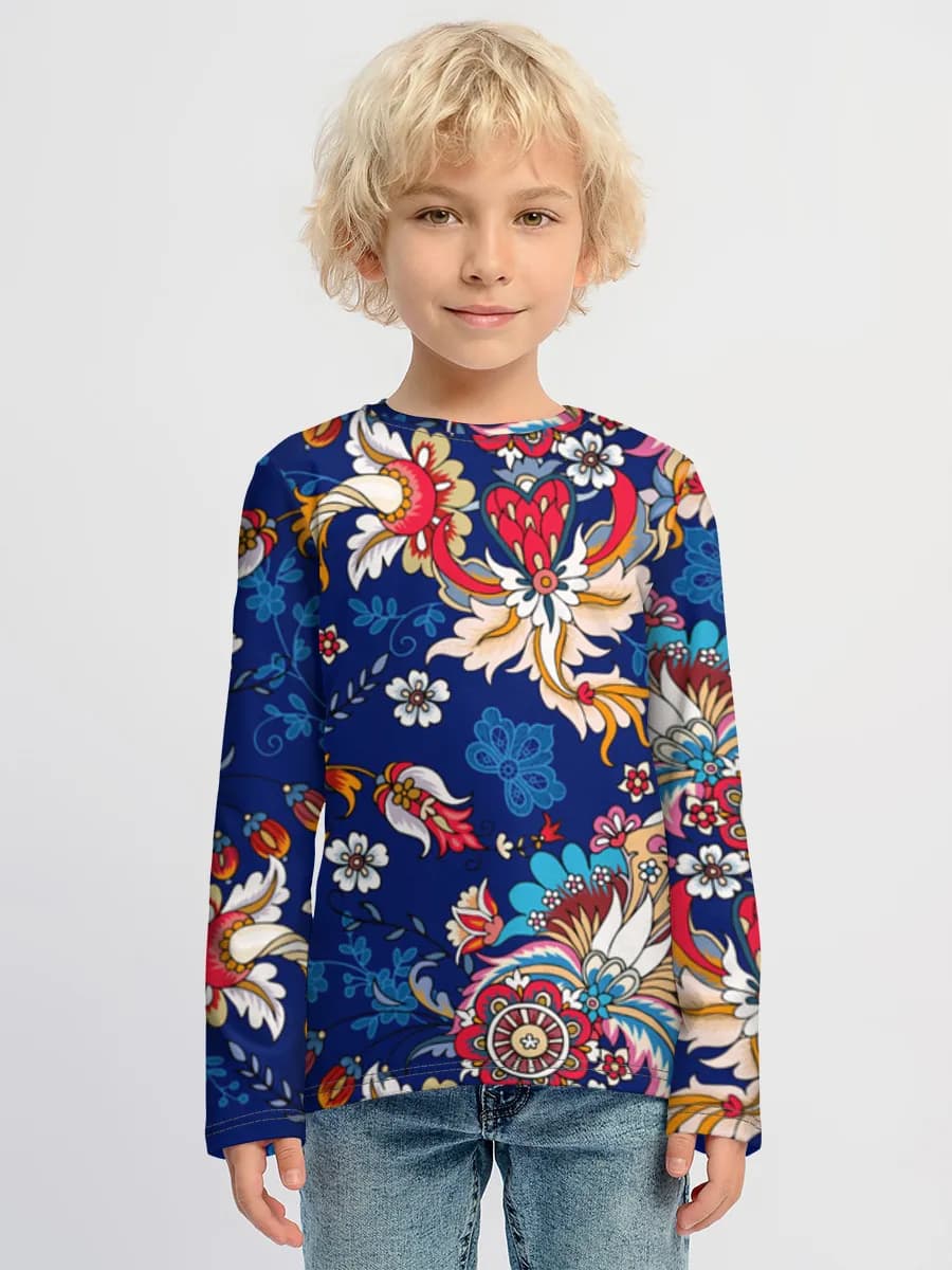 Boys' cotton long sleeve shirt