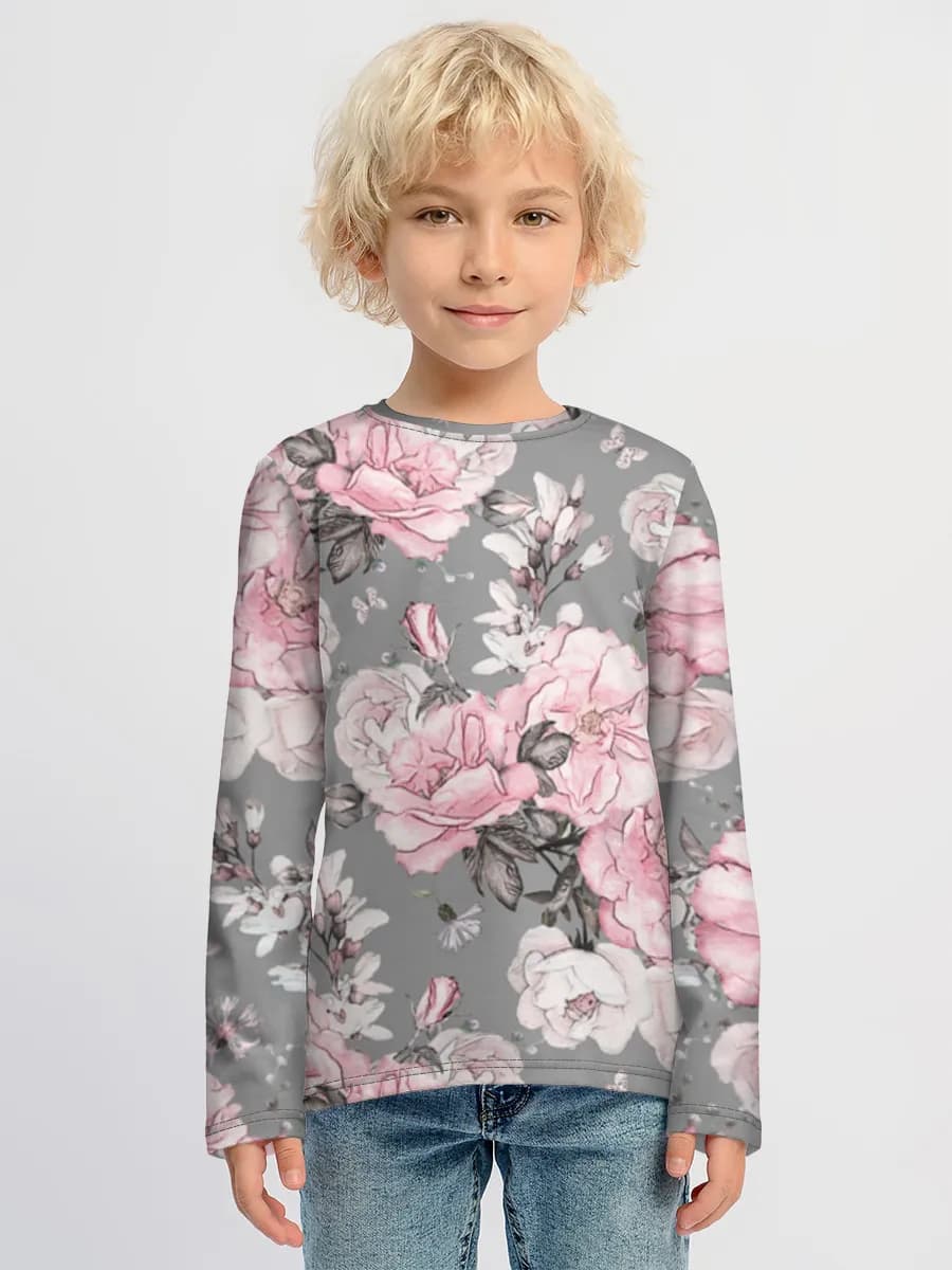 Boys' cotton long sleeve shirt