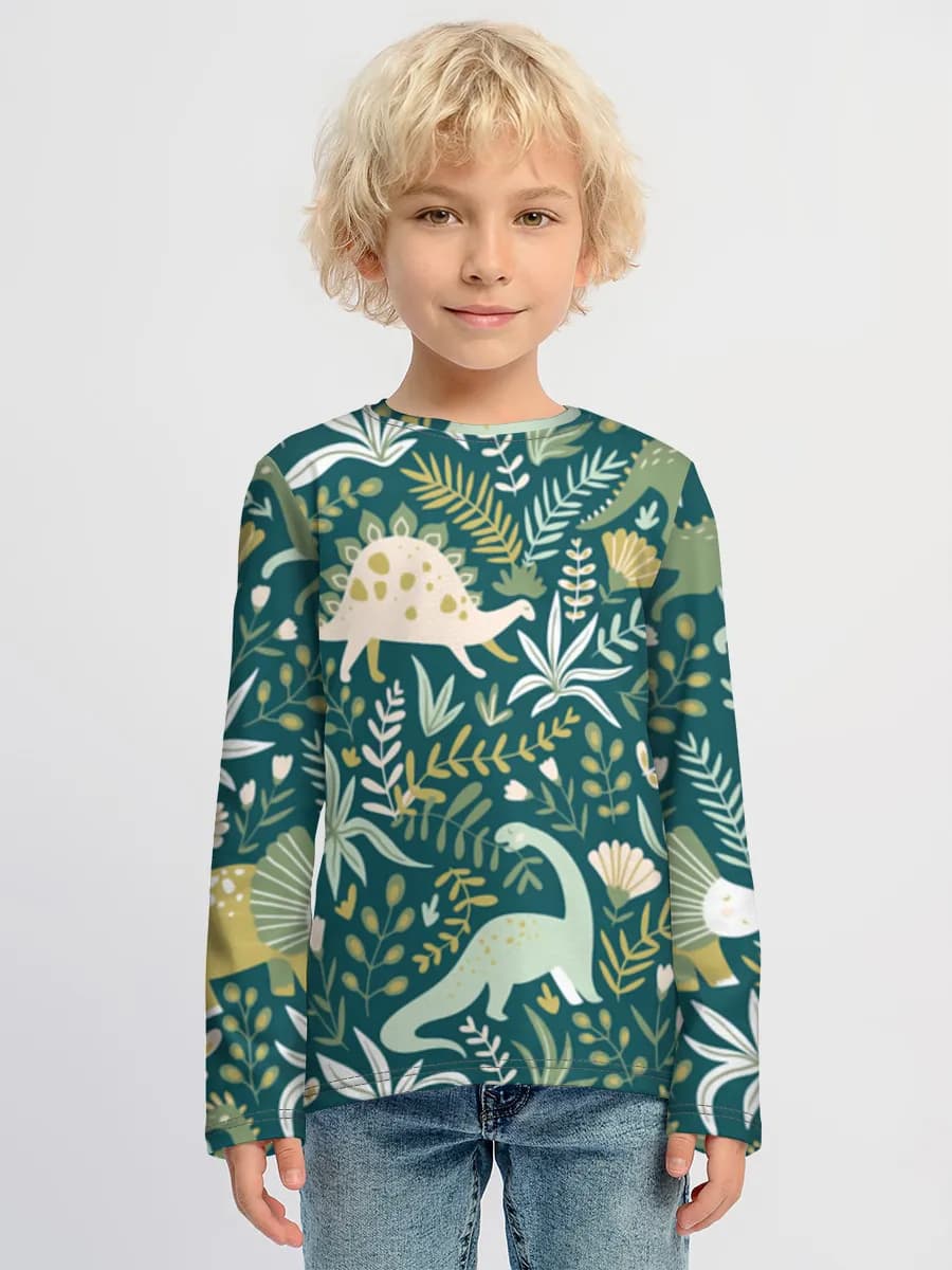 Boys' cotton long sleeve shirt