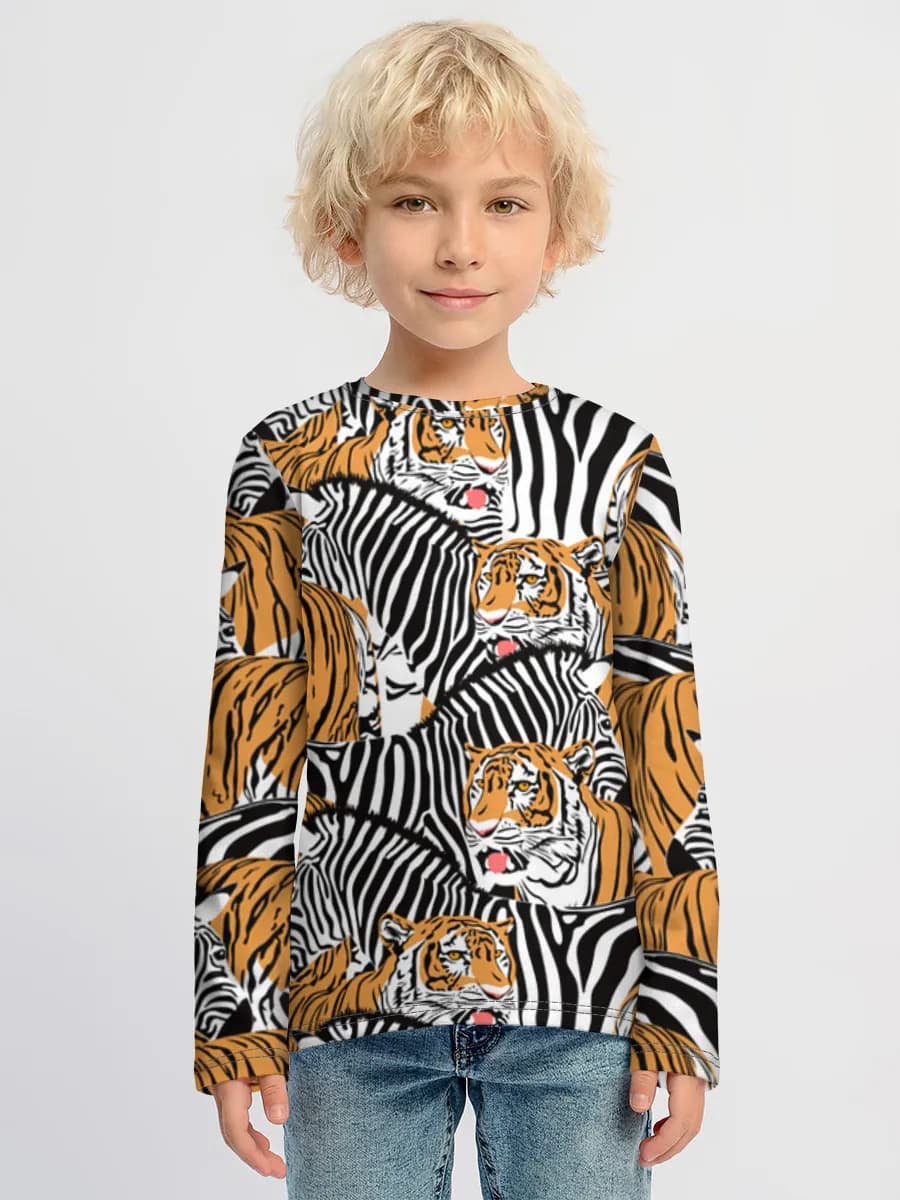 Boys' cotton long sleeve shirt