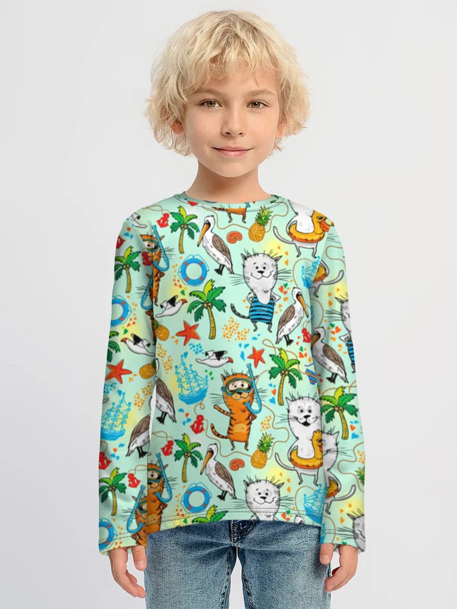 Boys' cotton long sleeve shirt