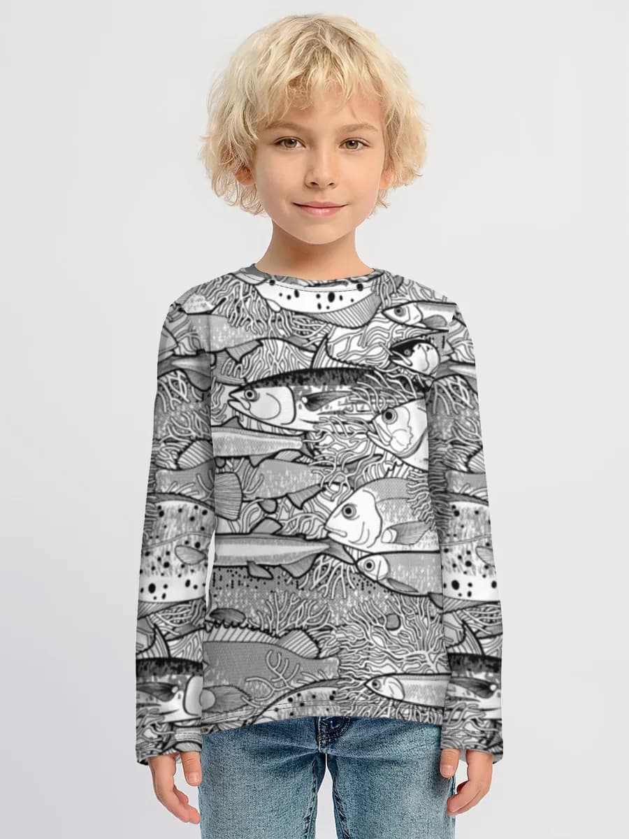 Boys' cotton long sleeve shirt
