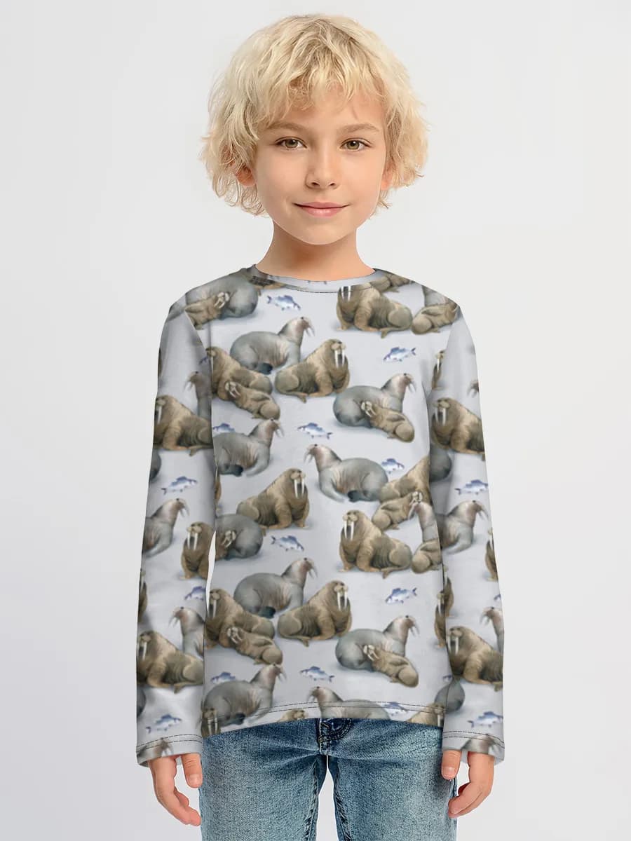 Boys' cotton long sleeve shirt