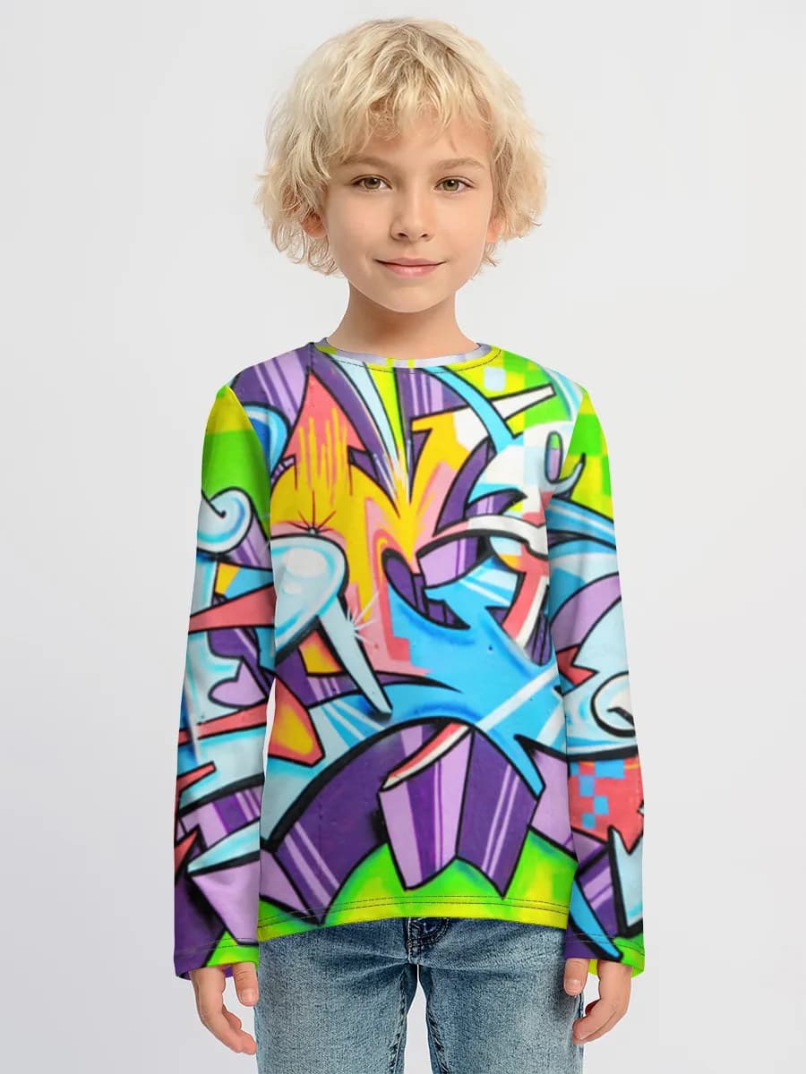 Camiseta Manga Larga de Algodón Niño