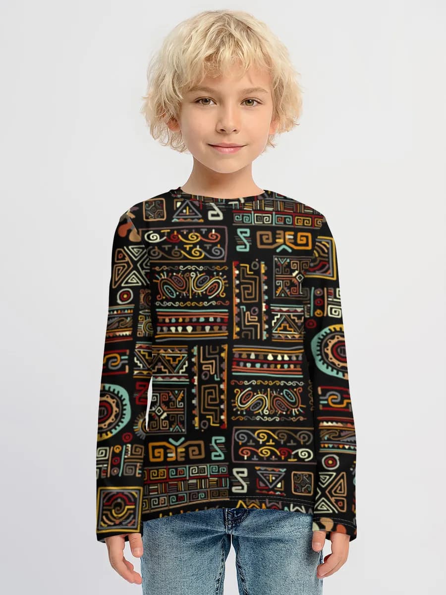 Baumwoll-Langarmshirt Jungen