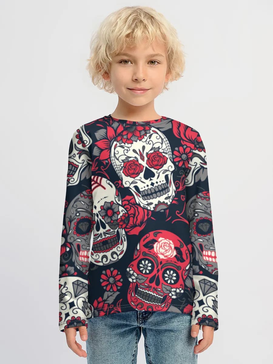 Boys' cotton long sleeve shirt