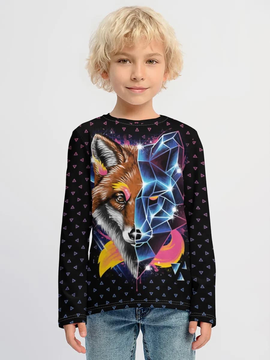 Baumwoll-Langarmshirt Jungen