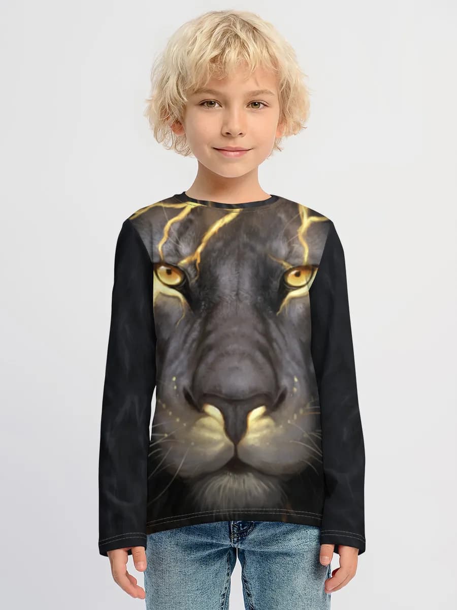 Baumwoll-Langarmshirt Jungen