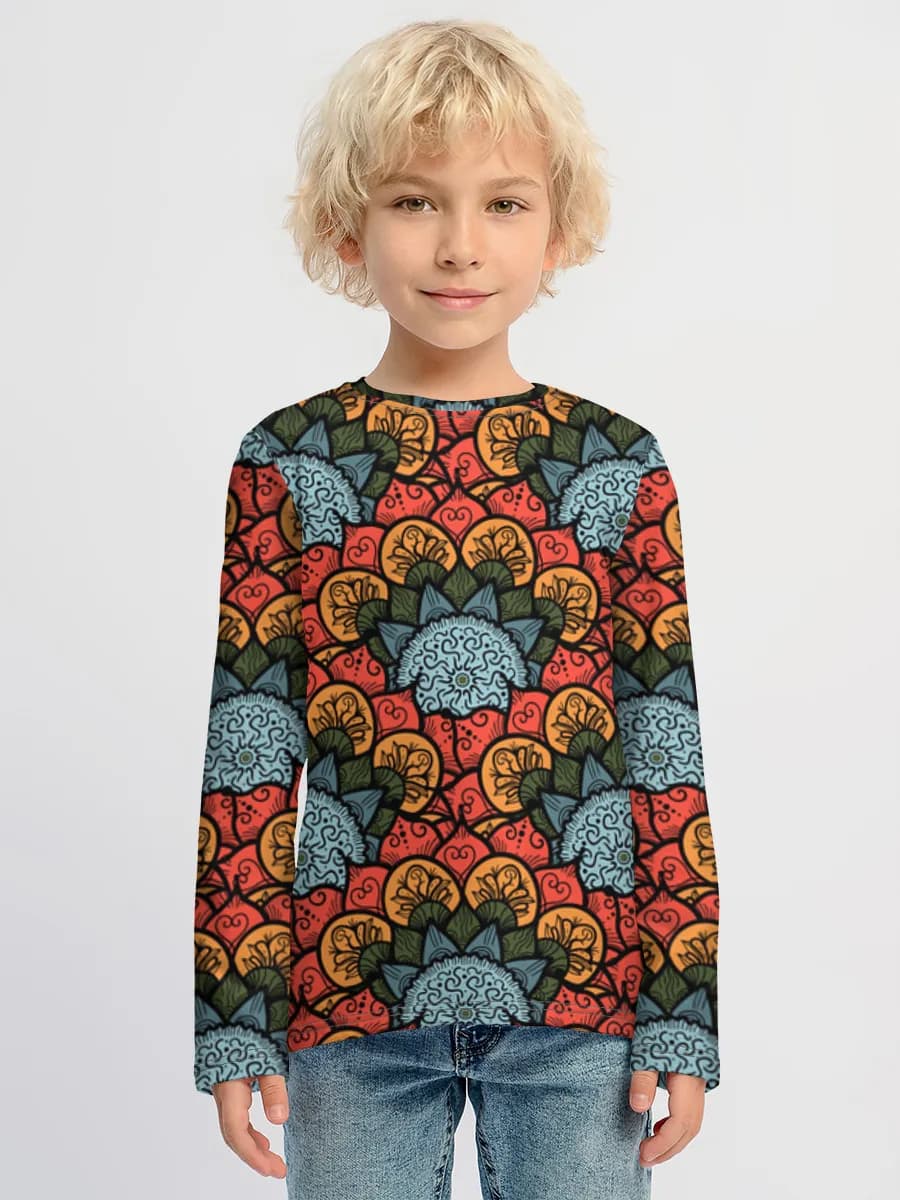 Boys' cotton long sleeve shirt