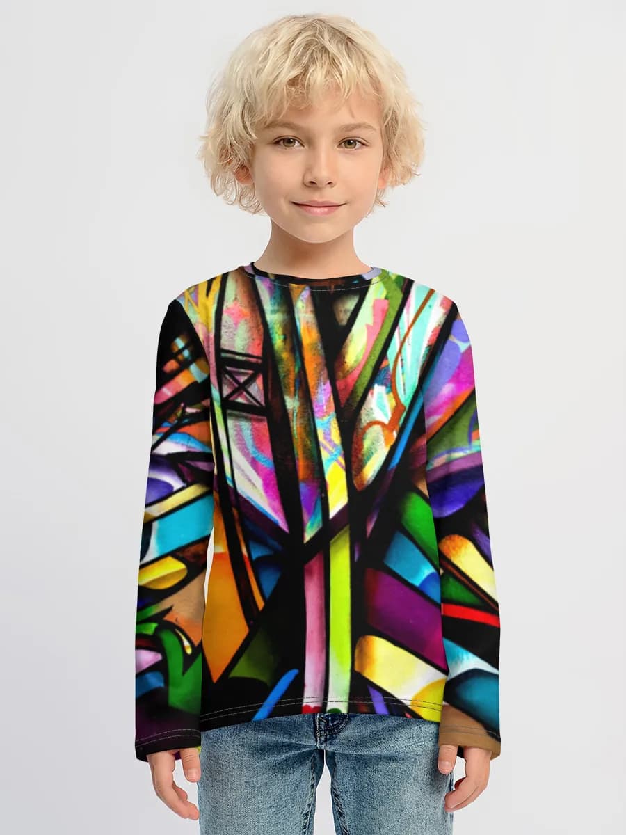 Boys' cotton long sleeve shirt