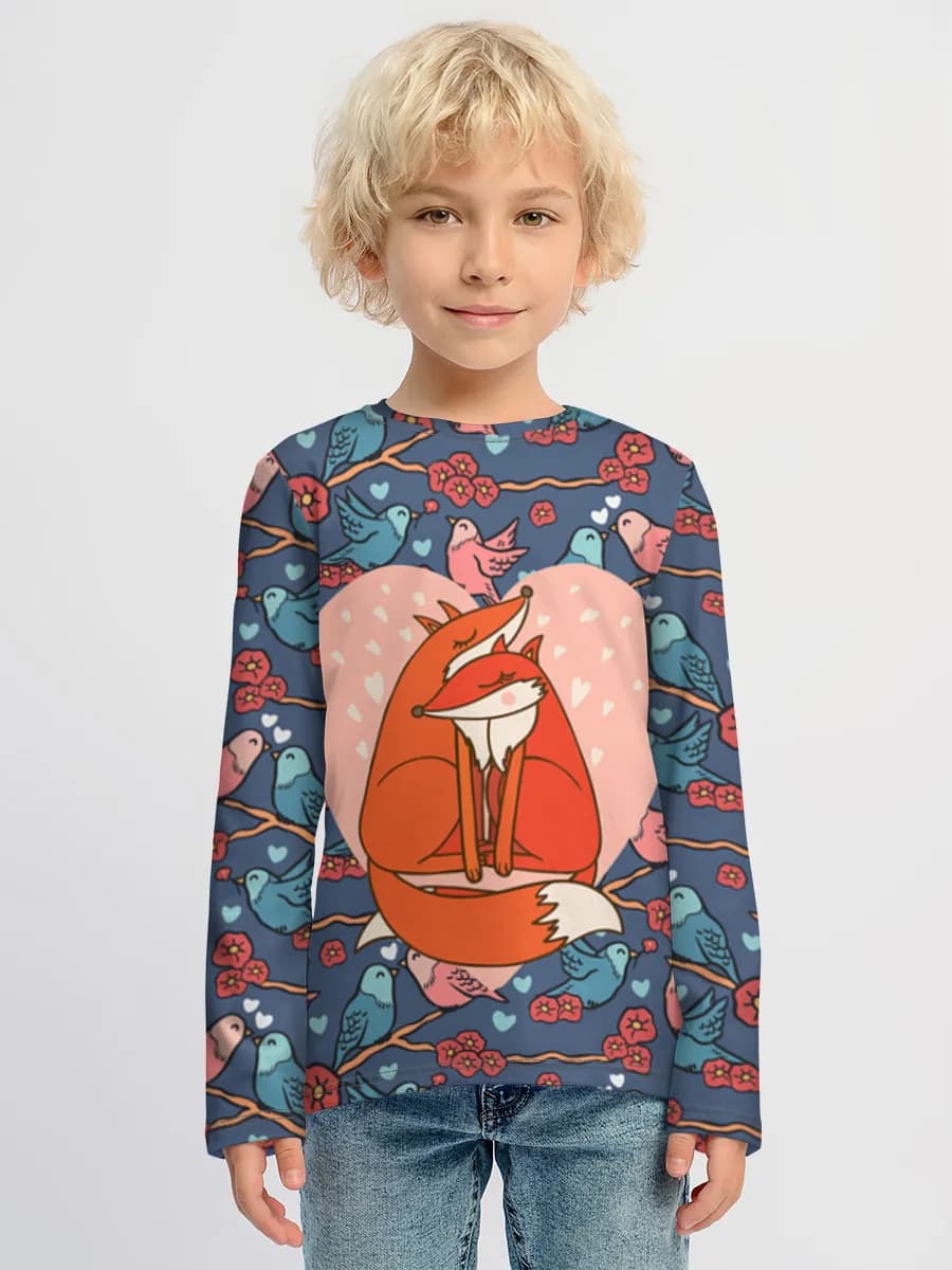Boys' cotton long sleeve shirt