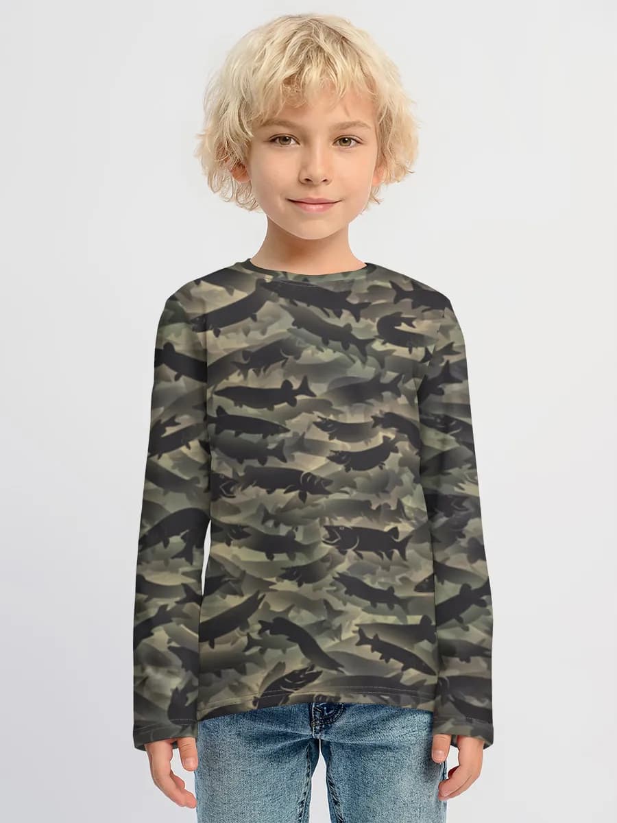 Boys' cotton long sleeve shirt