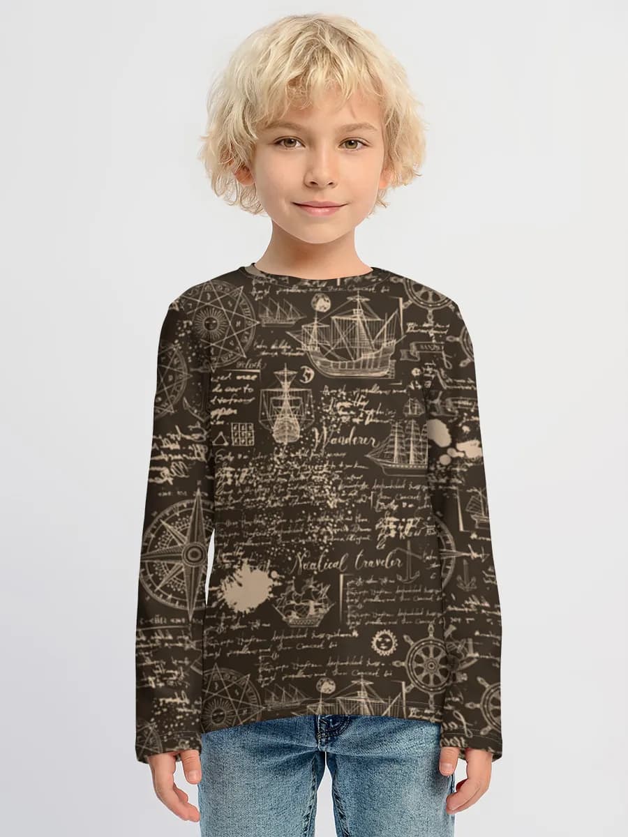 Boys' cotton long sleeve shirt